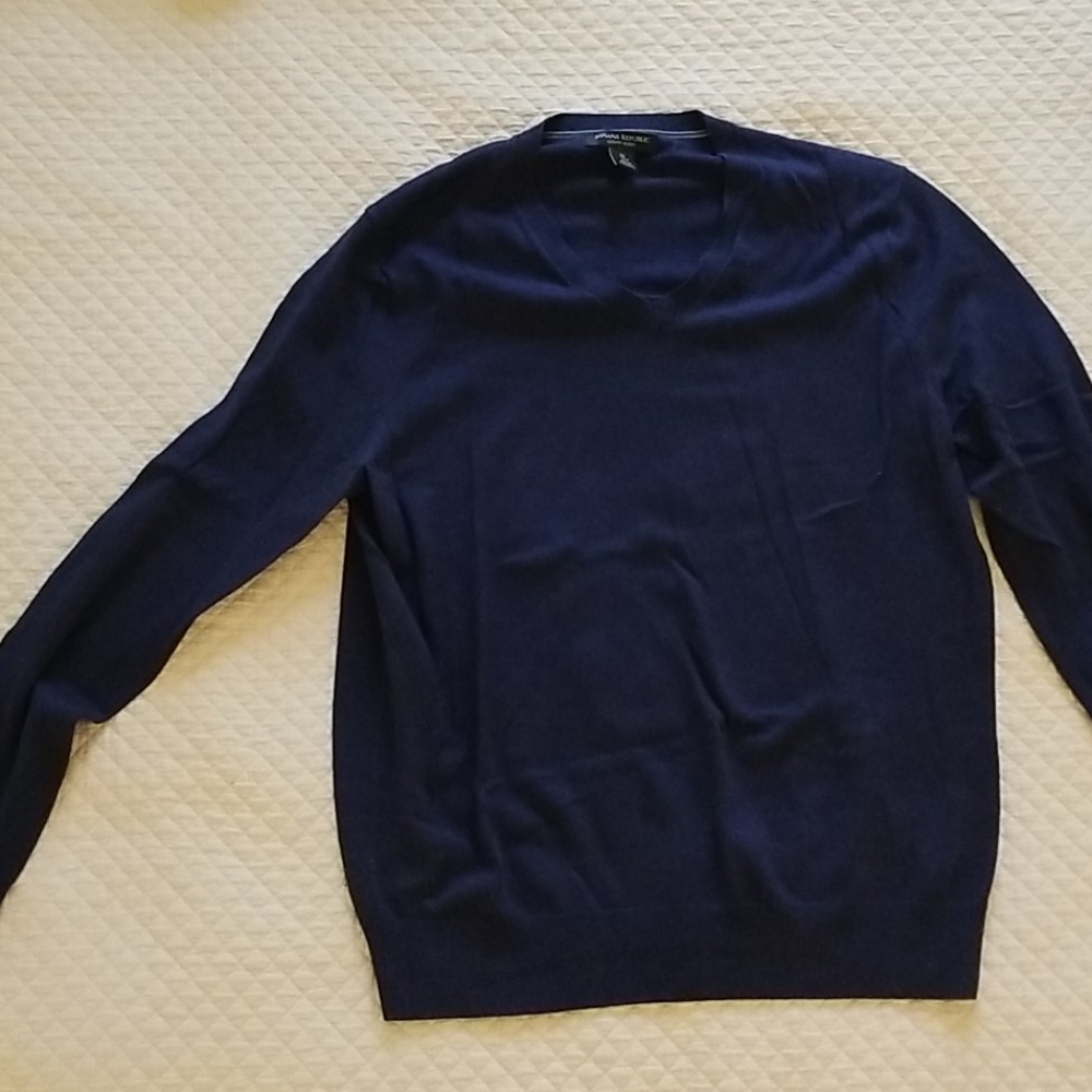 Banana Republic silk cotton cashmere vneck sweater